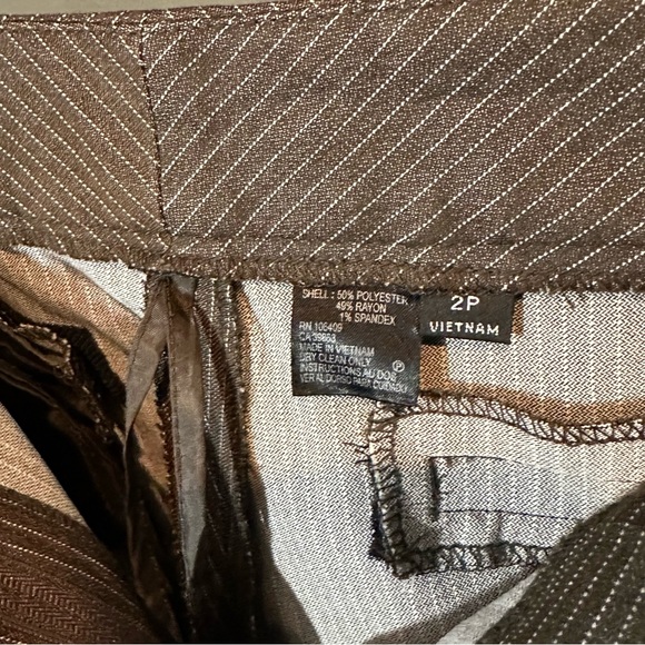 Brown with White Pin Stripe Work Pants - Picture 6 of 7